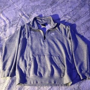 Grey nike 3/4 zip lightly worn with extremely minimal pilling